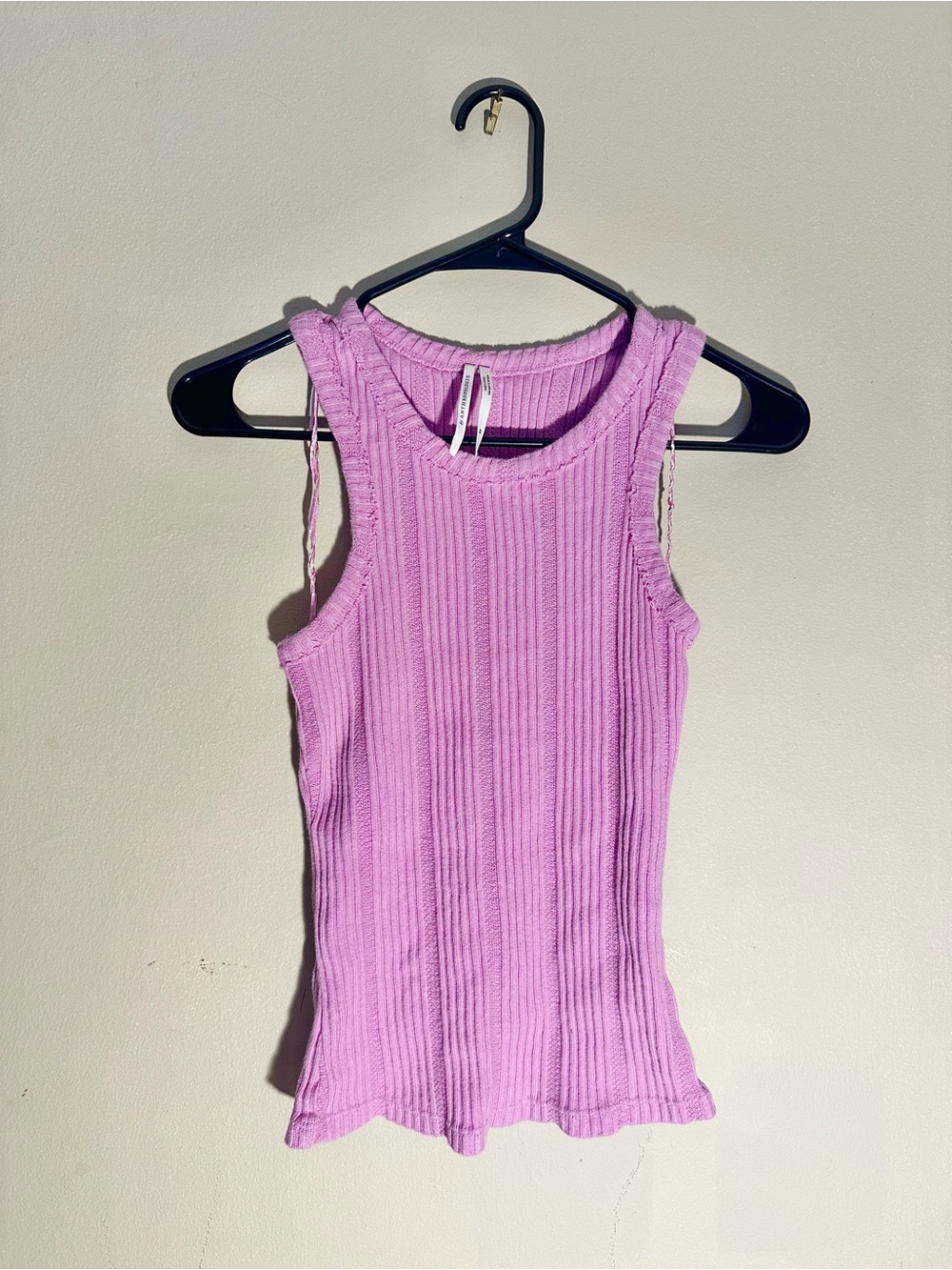 Anthropologie Sleeveless Ribbed Knit Tank Top - Mauve Sz XS